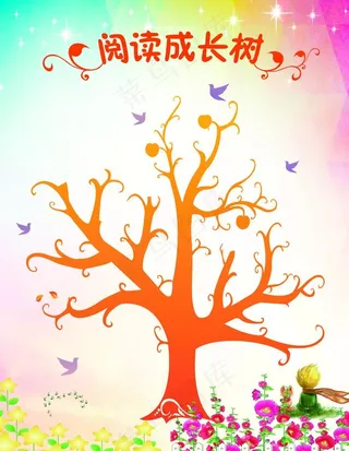 阅读成长树图片