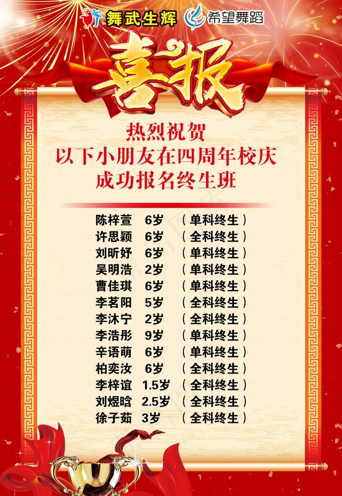 喜报图片(2362X3543(DPI:300))psd模版下载