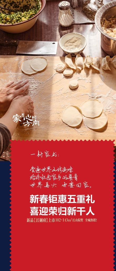 新年 红色 返乡 置业 地产图片(1811X3919(DPI:85))psd模版下载