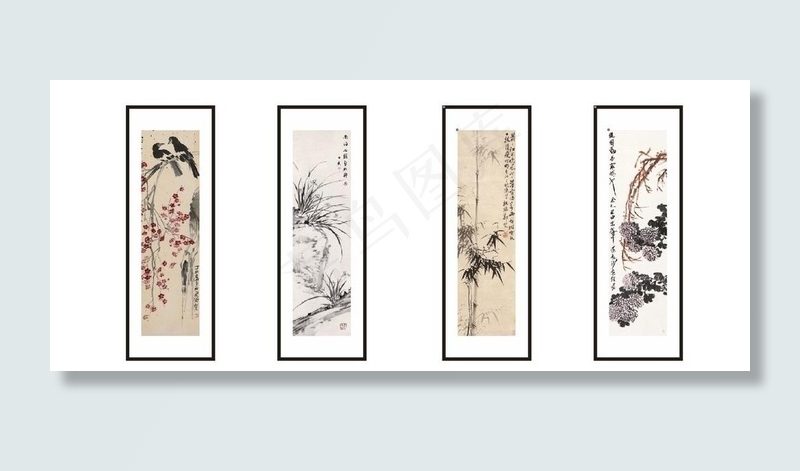 梅兰竹菊图片