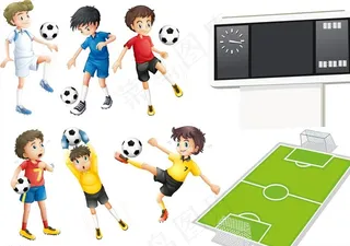 儿童足球图片