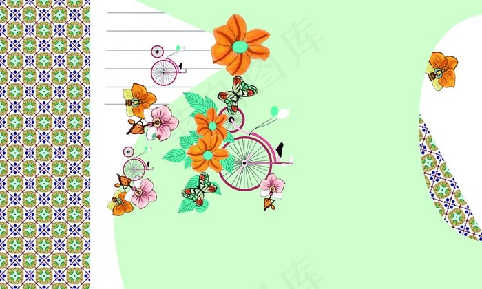 定位花 旗袍 裙子花图片