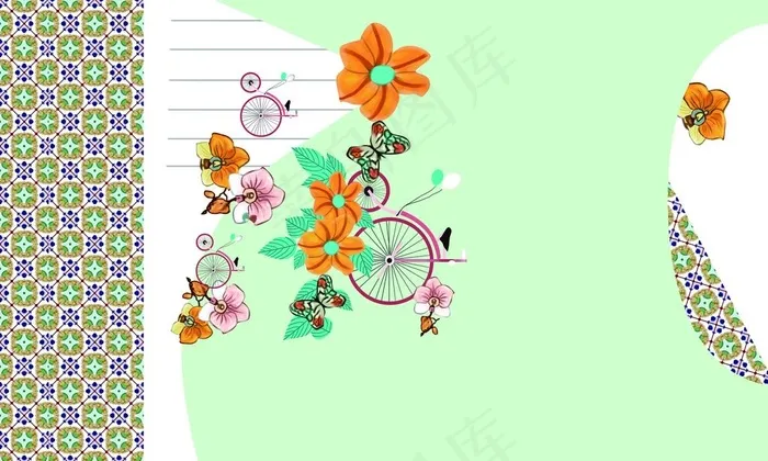 定位花 旗袍 裙子花图片