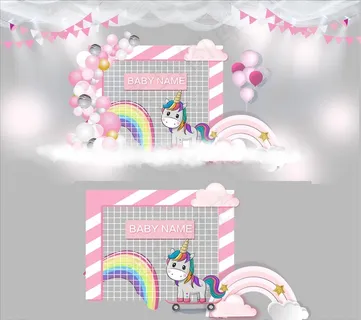 独角兽拍照区背景素材图片 独角兽拍照区背景素材图片