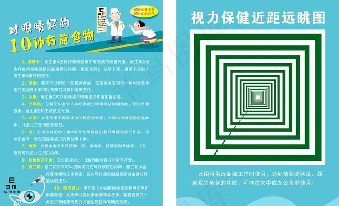 对眼睛好的10种有益食物图片cdr矢量模版下载