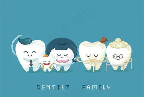 可爱卡通牙齿一家造型图片 可爱卡通牙齿一家造型图片