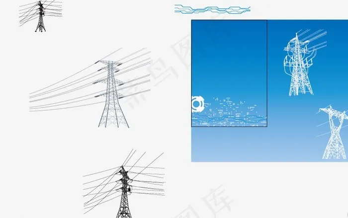 电线杆图片ai矢量模版下载