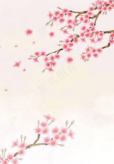 桃花海报背景设计素材图片