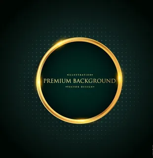 墨绿色金属质感圆环边框背景图片