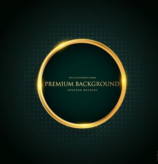墨绿色金属质感圆环边框背景图片