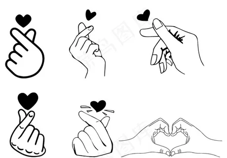 手势比心图片