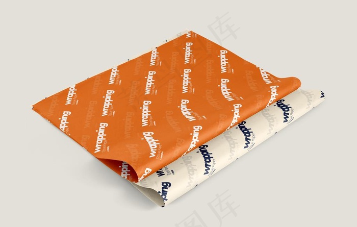 包装纸展示样机图片