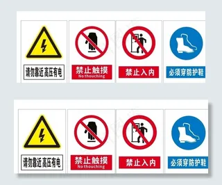 触电 高压 禁止入内 警示牌图片