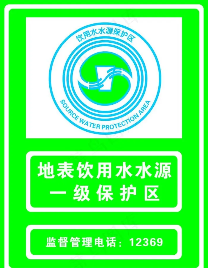 饮用水保护区图片cdr矢量模版下载