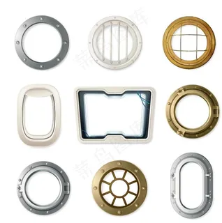 各种船的玻璃舷窗矢量素材图片