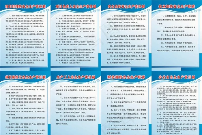 项目部制度图片cdr矢量模版下载