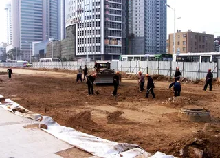 城市道路建设施工现场图片