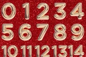 金色数字图片
