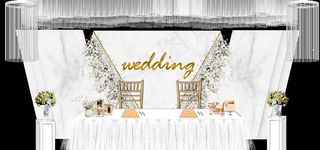 白绿色婚礼图片