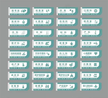 医院VI导视 导视牌图片