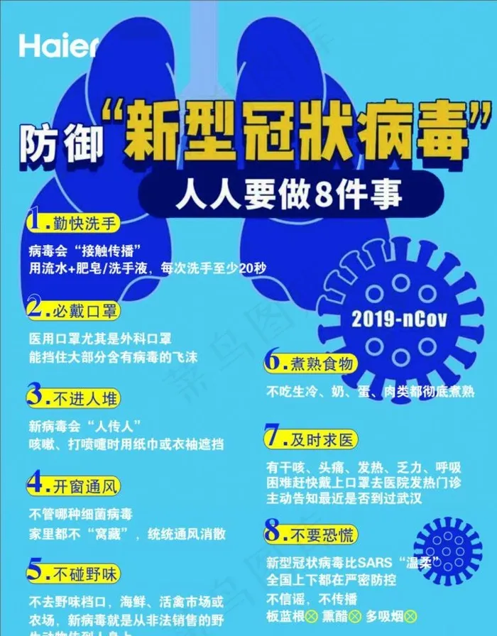 防御新型冠状病毒图片cdr矢量模版下载