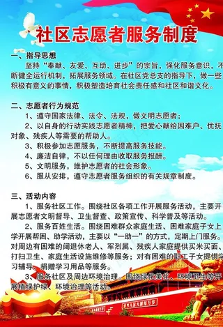 社区志愿者服务制度图片