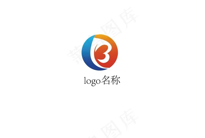 b字LOOG图片ai矢量模版下载
