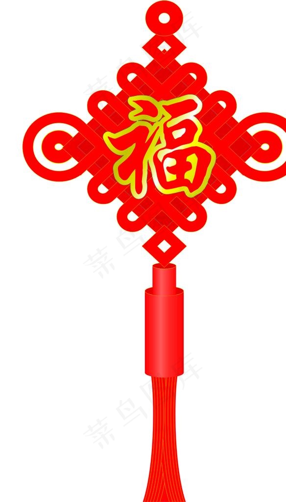中国结 福字 中国红 年味图片cdr矢量模版下载