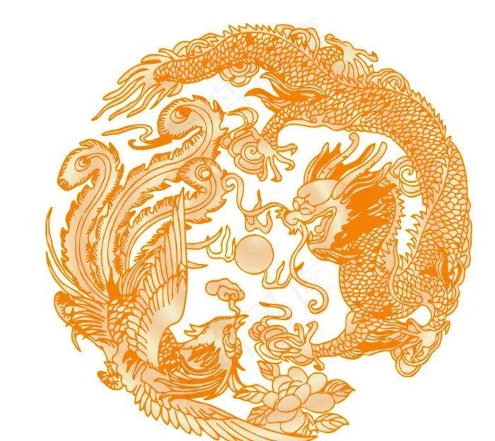 龙凤呈祥图片cdr矢量模版下载