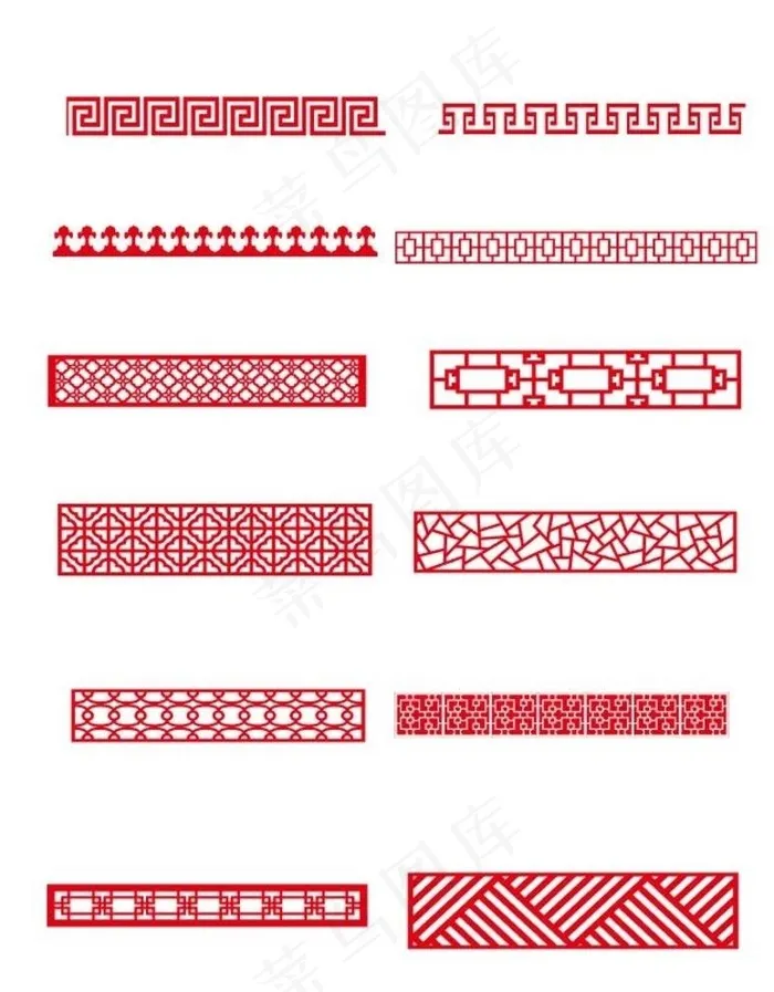 中式花纹素材图片ai矢量模版下载