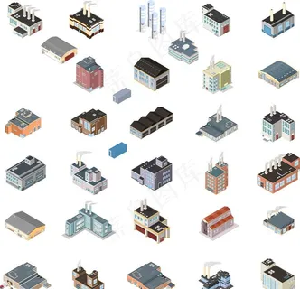 卡通城市建筑图片