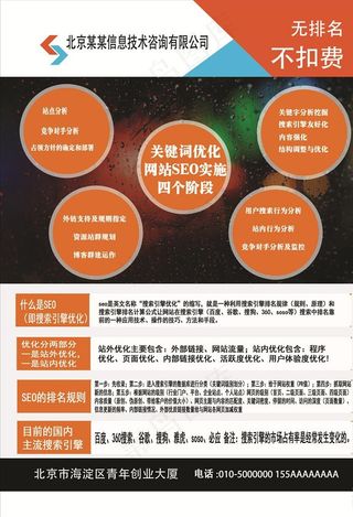 互联网网站推广A4单页图片