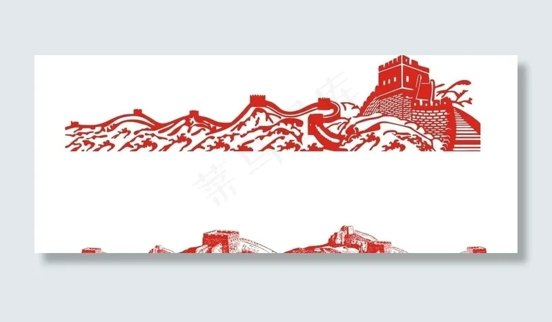 长城图片cdr矢量模版下载