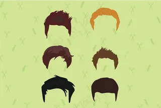 卡通手绘头发图片