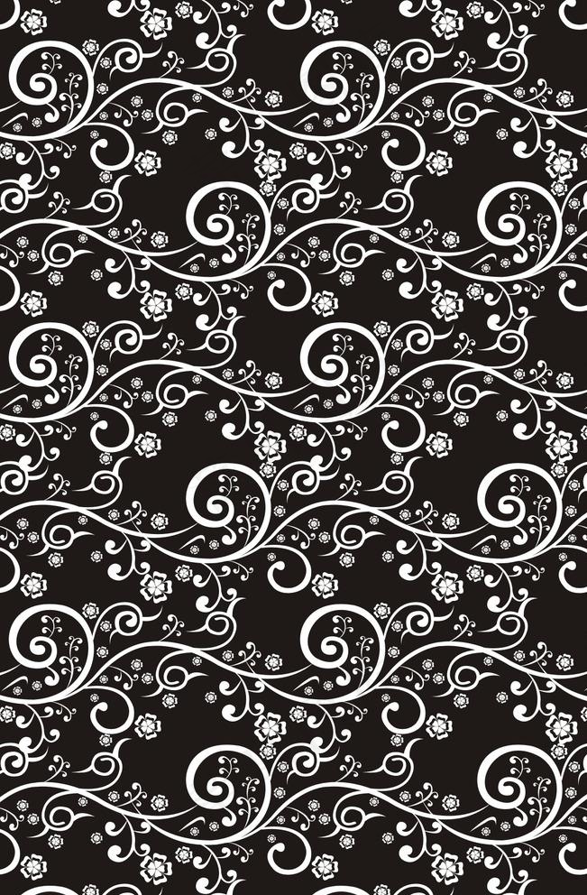 黑色花纹背景图片