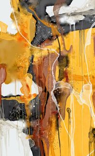 新中式涂鸦油画油漆抽象装饰画图片