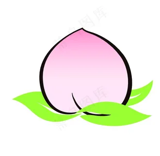 桃子矢量图图片