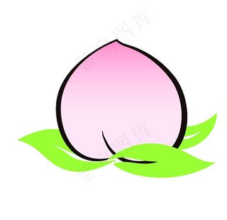桃子矢量图图片