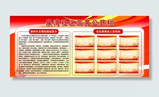 社区三务公开栏图片