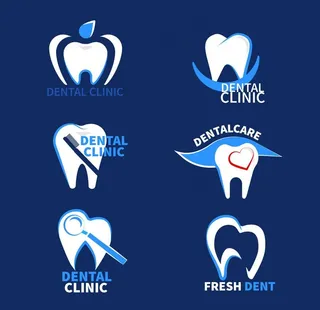 牙齿牙科医疗图标矢量图片