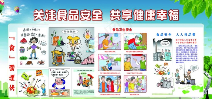 食品安全宣传栏图片(9071X4535(DPI:96))psd模版下载