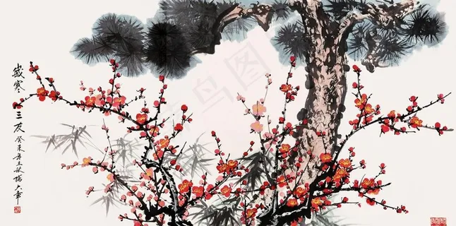 岁寒三友图片 岁寒三友图片