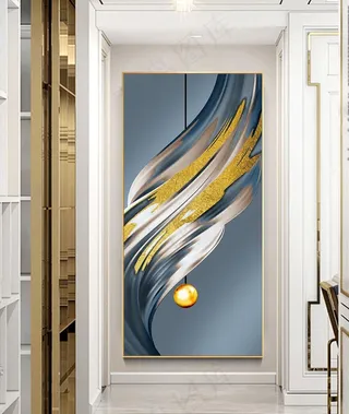 北欧轻奢简约鎏金创意装饰画图片