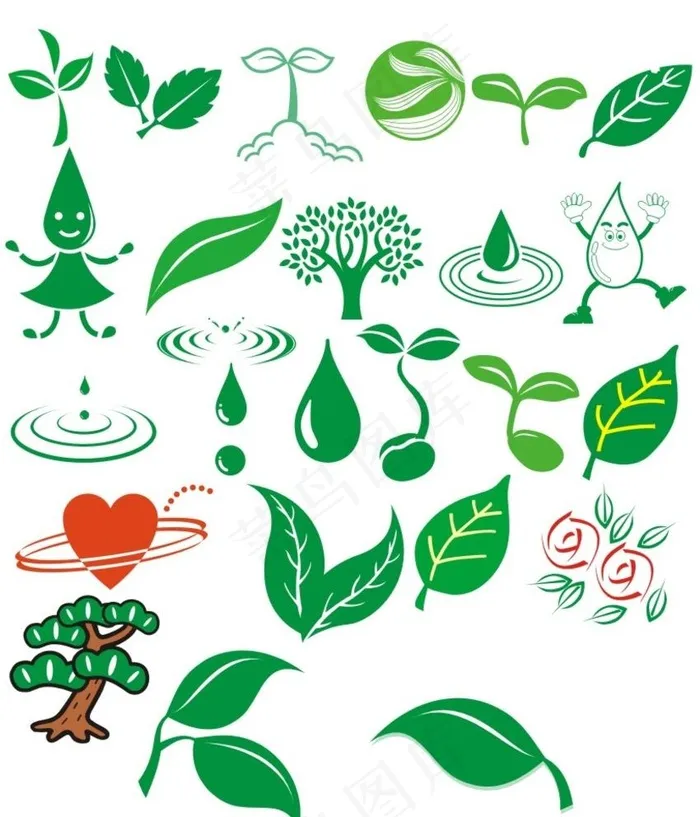 叶子图片cdr矢量模版下载