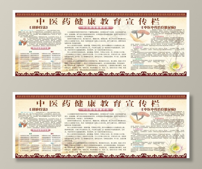 中医宣传栏图片cdr矢量模版下载