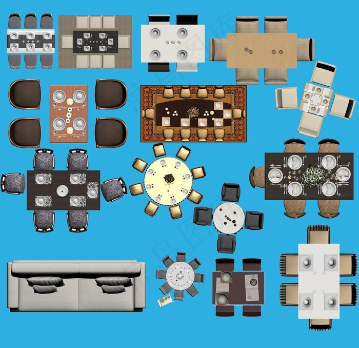 室内设计平面素材图片