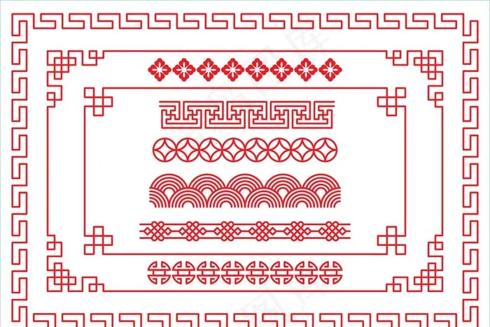 中国风边框矢量素材图片