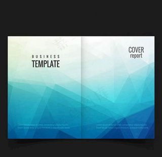 蓝色多边形报告封面图片
