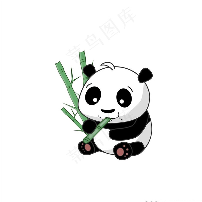 卡通熊猫图片psd模版下载