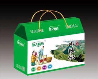 土特产包装箱展开图图片